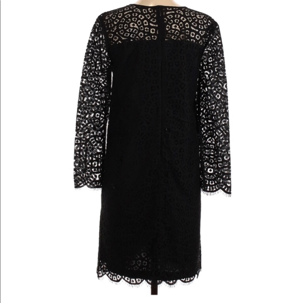 NWT GAP BLACK LACE LONG SLEEVE DRESS TALL SMALL - Picture 2 of 6